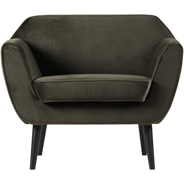 de eekhoorn ROCCO FAUTEUIL VELVET WARM GROEN