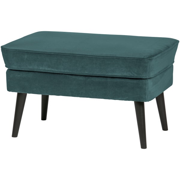 De Eekhoorn ROCCO HOCKER VELVET GROENBLAUW