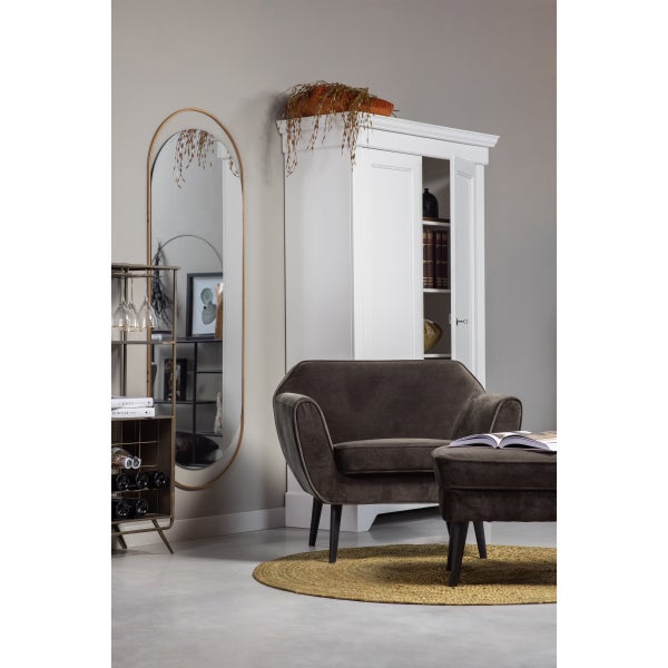 De Eekhoorn ROCCO HOCKER VELVET WARM GROEN