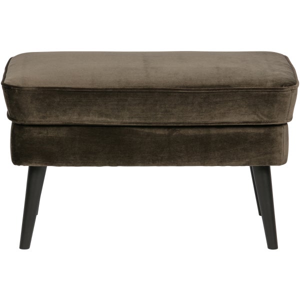 de eekhoorn ROCCO HOCKER VELVET WARM GROEN