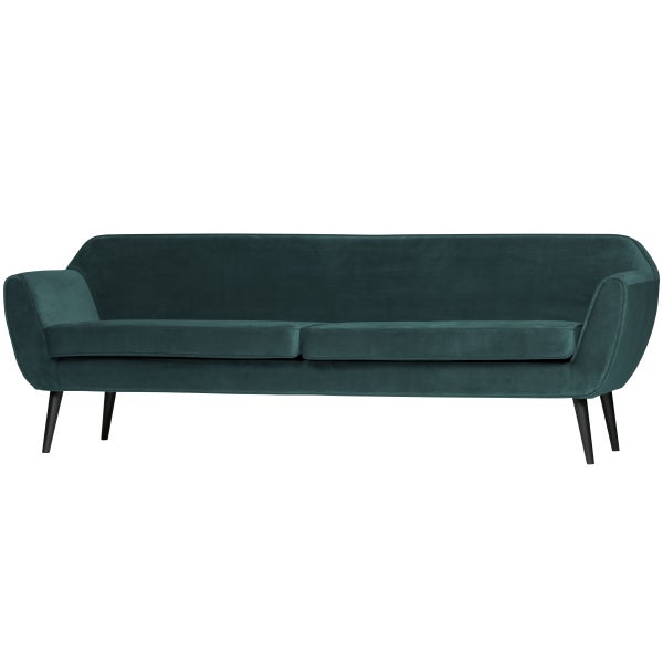 De Eekhoorn ROCCO XL SOFA 230 CM VELVET GROENBLAUW