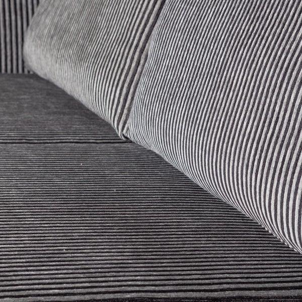 De Eekhoorn RODEO 2 5-ZITS BANK STREEP ZWART/GRIJS