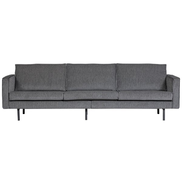 de eekhoorn RODEO BANK 3-ZITS STREEP ZWART/GRIJS