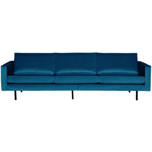 De Eekhoorn RODEO BANK 3-ZITS VELVET BLAUW