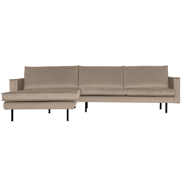De Eekhoorn RODEO CHAISE LONGUE LINKS VELVET KHAKI