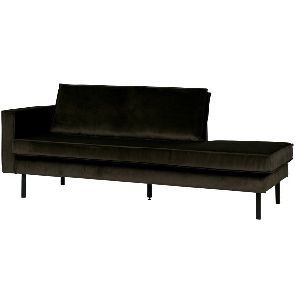 De Eekhoorn RODEO DAYBED LINKS VELVET DONKERGROEN