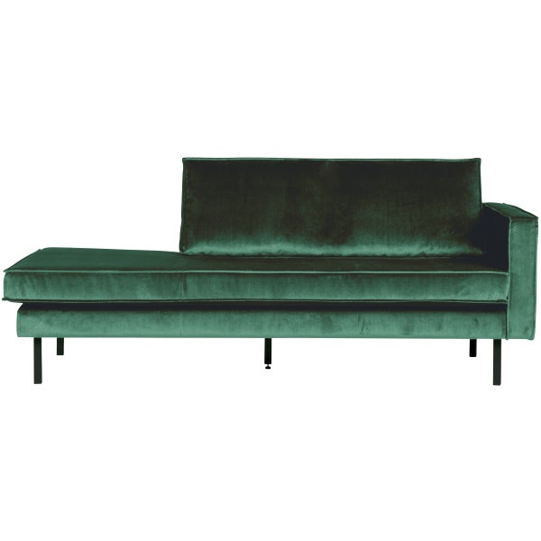 De Eekhoorn RODEO DAYBED RECHTS VELVET BOSGROEN