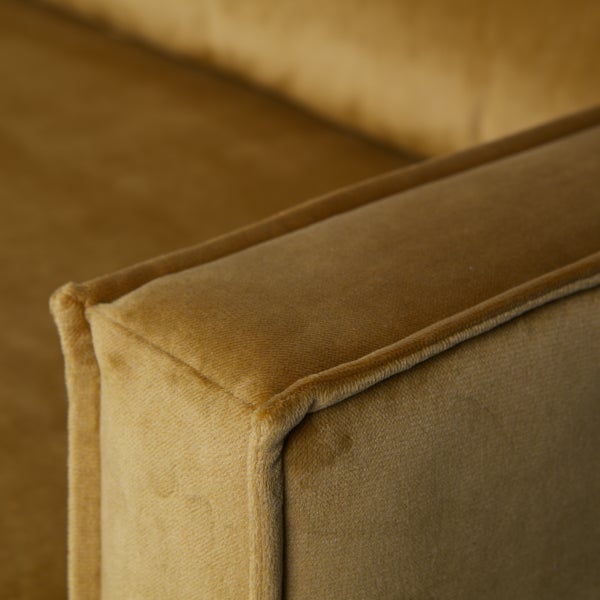 De Eekhoorn RODEO DAYBED RECHTS VELVET OKER