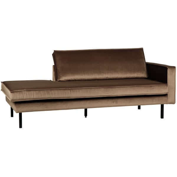 de eekhoorn RODEO DAYBED RECHTS VELVET TAUPE