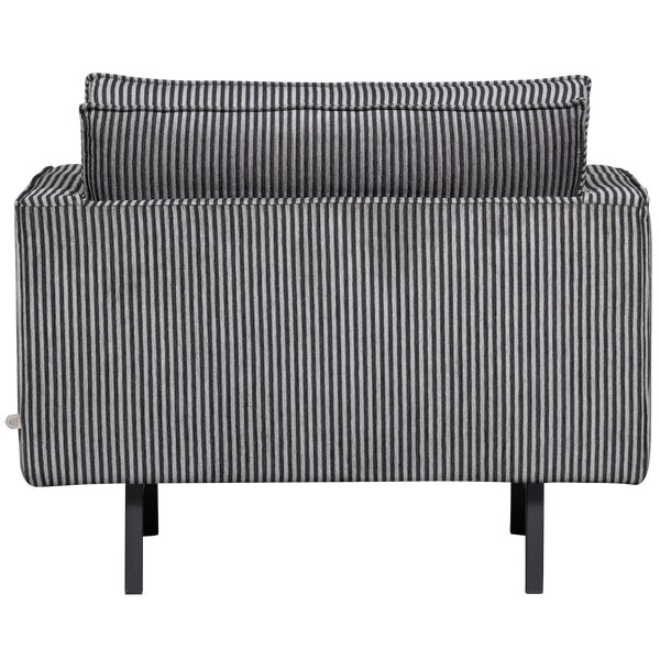 de eekhoorn RODEO FAUTEUIL STREEP ZWART/GRIJS