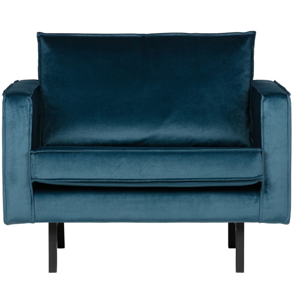 De Eekhoorn RODEO FAUTEUIL VELVET BLAUW