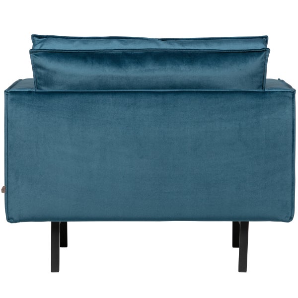De Eekhoorn RODEO FAUTEUIL VELVET BLAUW