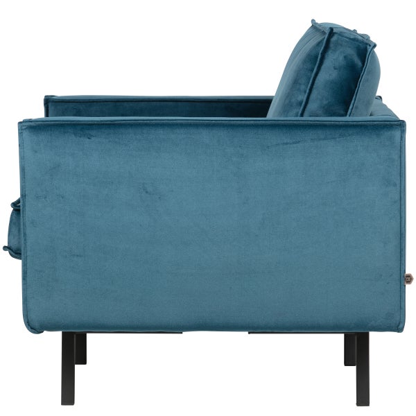 De Eekhoorn RODEO FAUTEUIL VELVET BLAUW