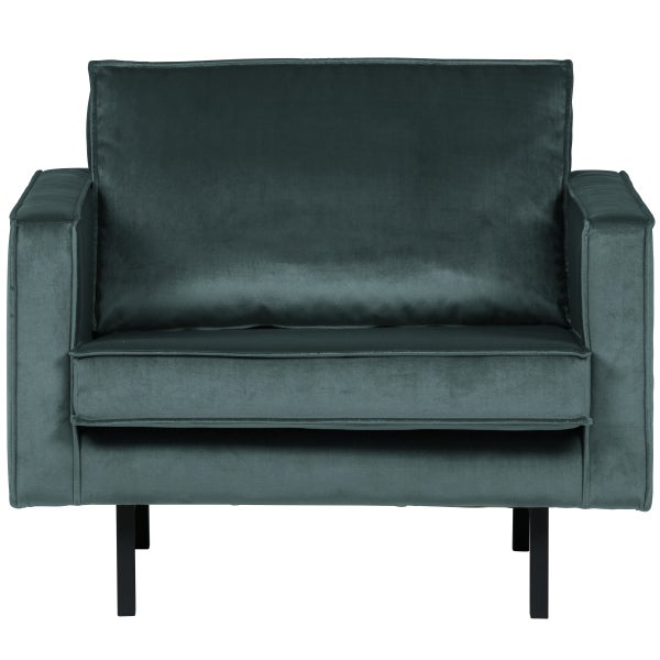 De Eekhoorn RODEO FAUTEUIL VELVET GROENBLAUW