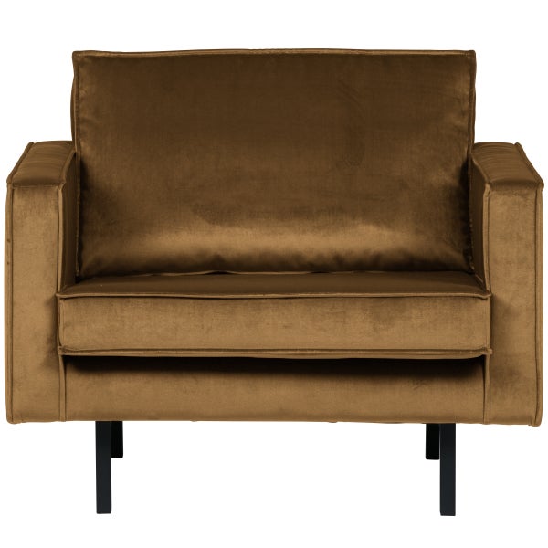 De Eekhoorn RODEO FAUTEUIL VELVET HONINGGEEL