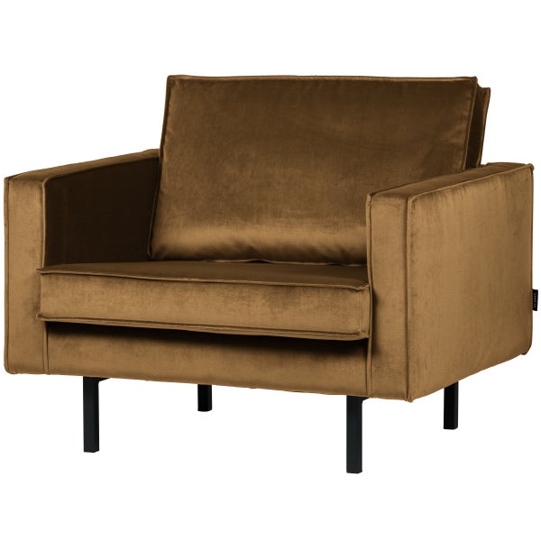 de eekhoorn RODEO FAUTEUIL VELVET HONINGGEEL