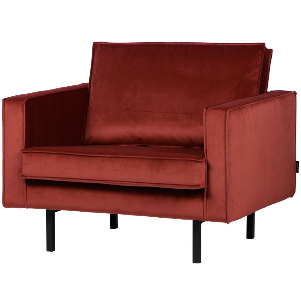 De Eekhoorn RODEO FAUTEUIL VELVET KASTANJE