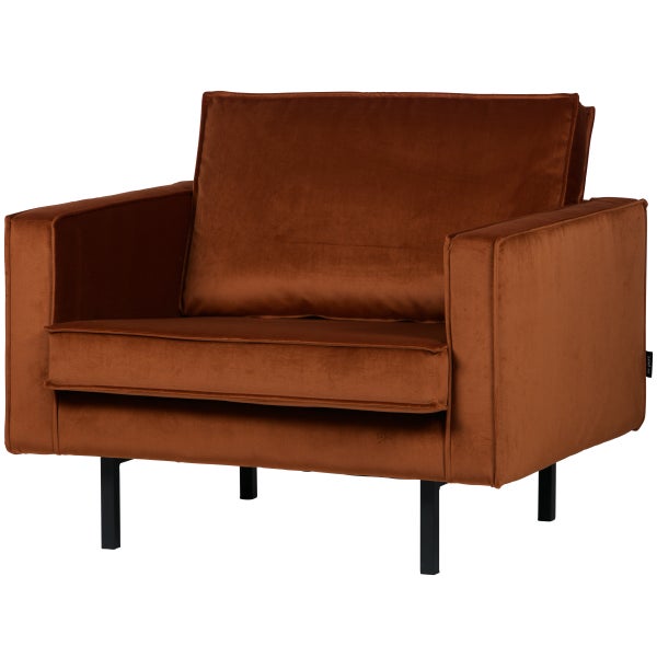 De Eekhoorn RODEO FAUTEUIL VELVET ROEST
