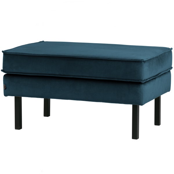 De Eekhoorn RODEO HOCKER OP POTEN VELVET BLAUW