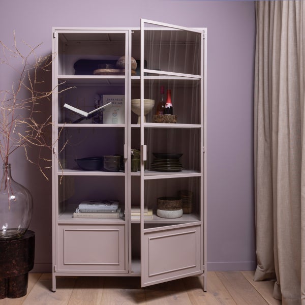 De Eekhoorn RONJA VITRINEKAST XL METAAL SOFT PINK