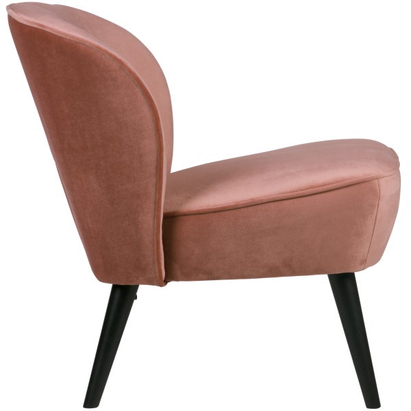 De Eekhoorn SARA FAUTEUIL VELVET OUD ROZE