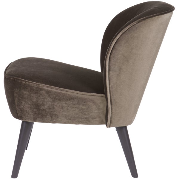 de eekhoorn SARA FAUTEUIL VELVET WARM GROEN