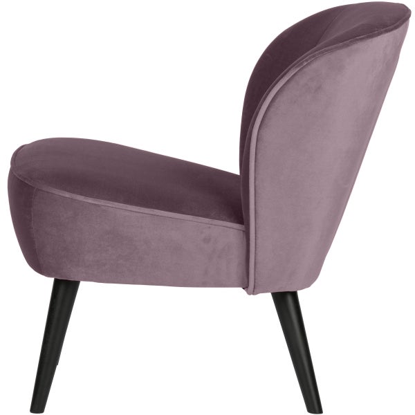de eekhoorn SARA FAUTEUIL VELVET WARM LILA