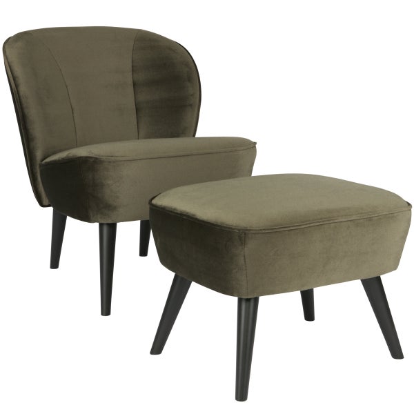 de eekhoorn SARA HOCKER OP POTEN VELVET WARM GROEN