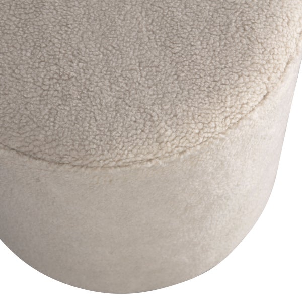 De Eekhoorn SARA POEF HOOG TEDDY 46xØ46 OFF WHITE
