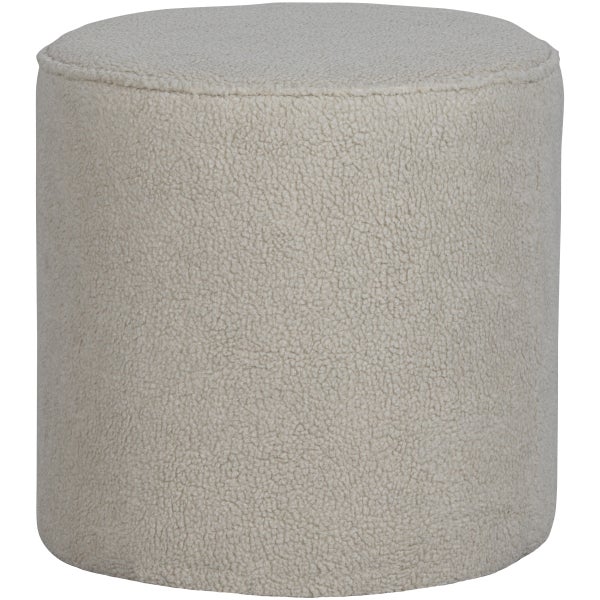 de eekhoorn SARA POEF HOOG TEDDY 46xØ46 OFF WHITE