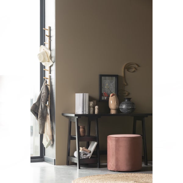 De Eekhoorn SARA POEF HOOG VELVET OUD ROZE 46xØ46