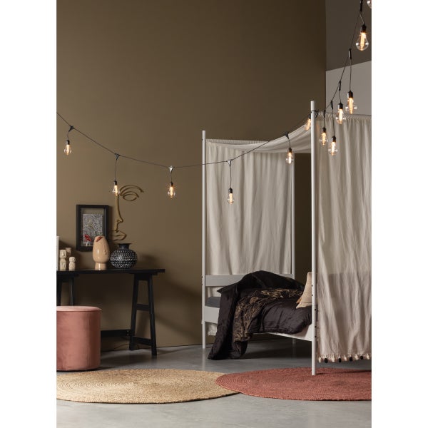 De Eekhoorn SARA POEF HOOG VELVET OUD ROZE 46xØ46