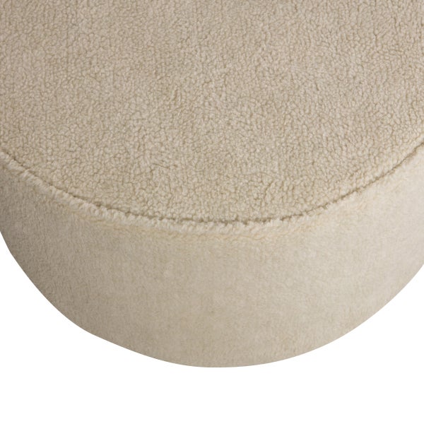 De Eekhoorn SARA POEF LAAG TEDDY 36xØ60 OFF WHITE