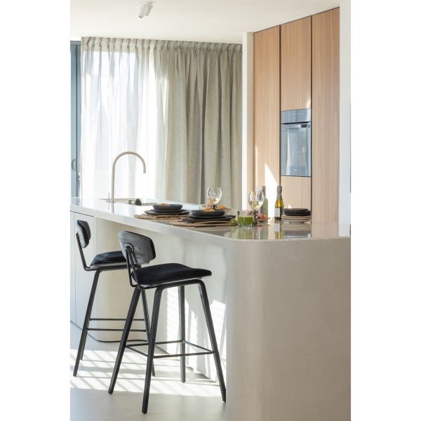 De Eekhoorn SENN BARSTOEL VELVET ZWART