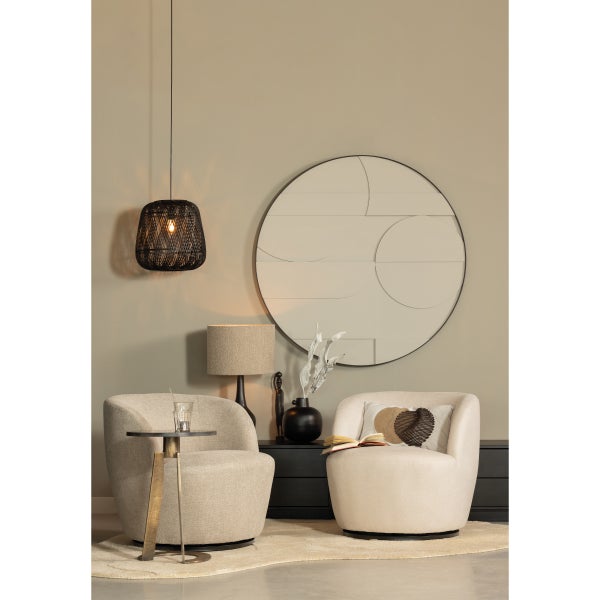 De Eekhoorn SERRA DRAAIFAUTEUIL GEWEVEN STOF ZAND