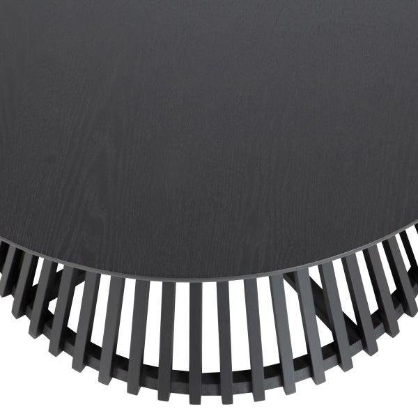 de eekhoorn SLATS LOW SALONTAFEL HOUT ZWART 40xØ80