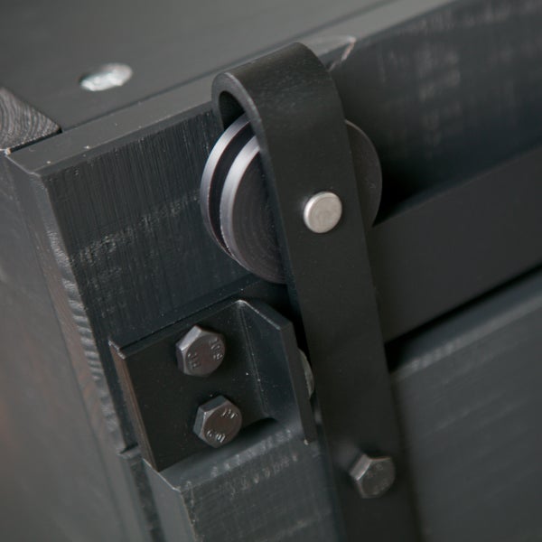 De Eekhoorn SLIDE KAST BARN BEZAAGD MAT ZWART [fsc]