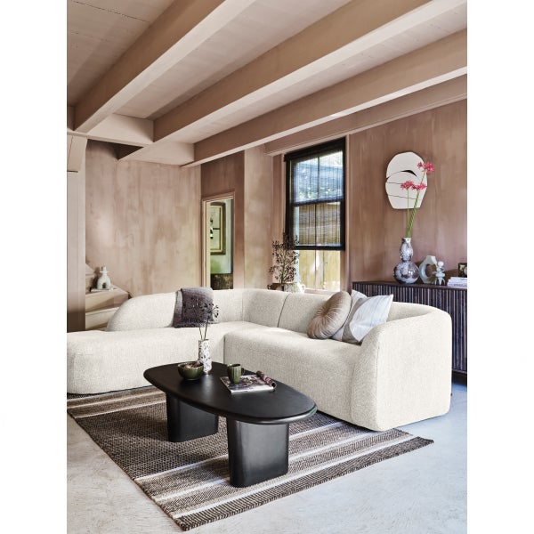 De Eekhoorn SLOPING HOEKBANK LINKS PEARL MELANGE