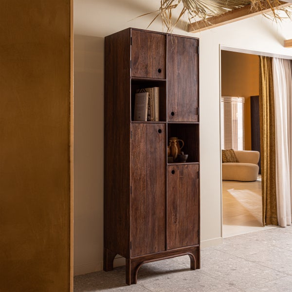 De Eekhoorn STAES OPBERGKAST MANGO HOUT WALNOOT