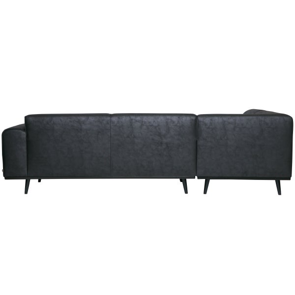 De Eekhoorn STATEMENT HOEKBANK LINKS SUEDINE ZWART