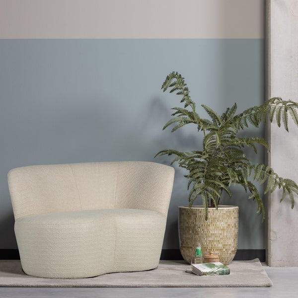 De Eekhoorn STONE BANKJE RECHTS BOUCLÉ CRÈME