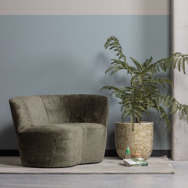 De Eekhoorn STONE BANKJE RECHTS WARM GROEN