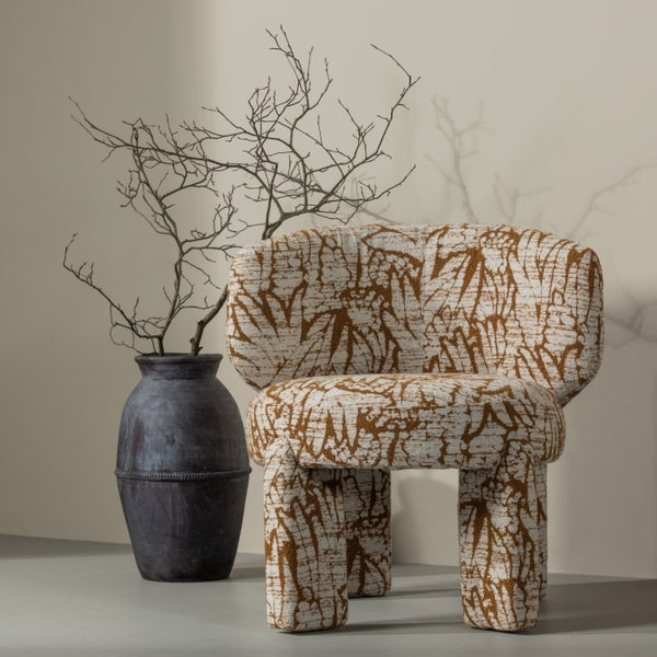 De Eekhoorn UPKE FAUTEUIL MET DESSIN NATUREL/BRUIN