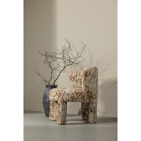 De Eekhoorn UPKE FAUTEUIL MET DESSIN NATUREL/BRUIN