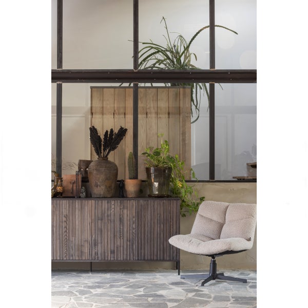 De Eekhoorn VINNY DRAAIFAUTEUIL BOUCLÉ ZAND