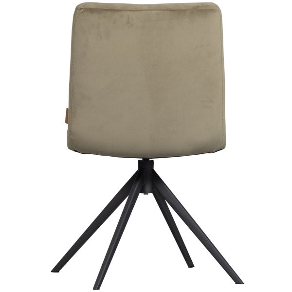 De Eekhoorn VINNY DRAAISTOEL VELVET ROOKGROEN