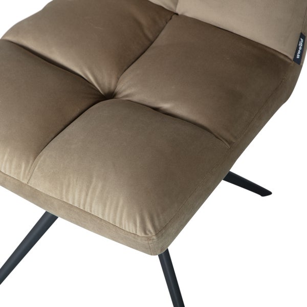 De Eekhoorn VINNY DRAAISTOEL VELVET ROOKGROEN