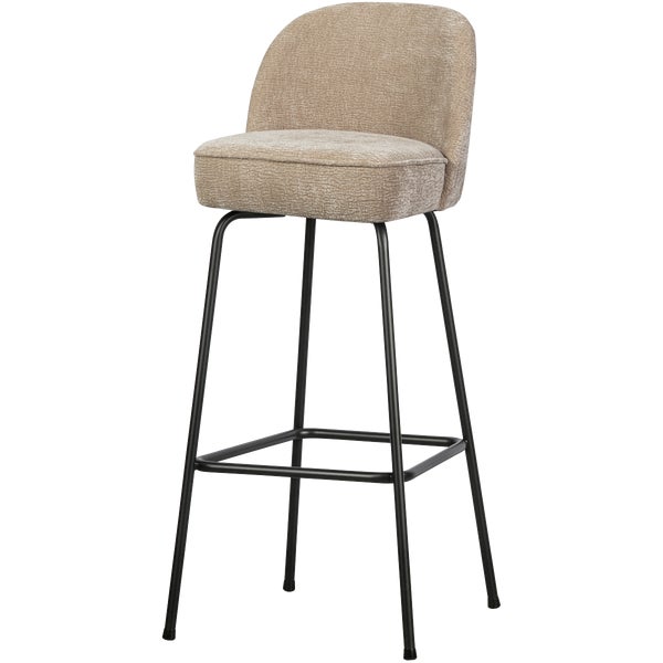 De Eekhoorn VOGUE BARSTOEL 80 CM 3D CHENILLE ZAND