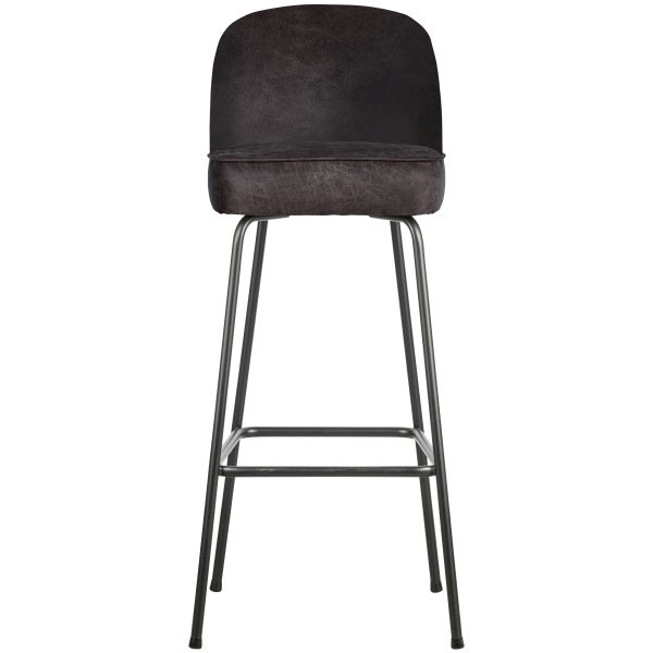 De Eekhoorn VOGUE BARSTOEL 80 CM LEER ZWART