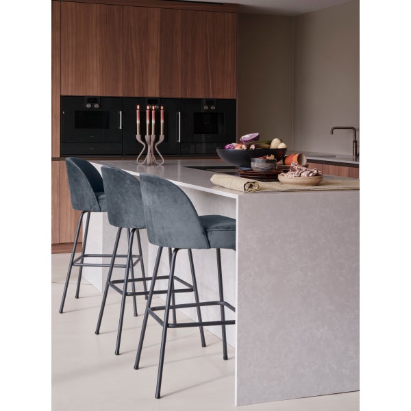 De Eekhoorn VOGUE BARSTOEL 80 CM VELVET GROENBLAUW